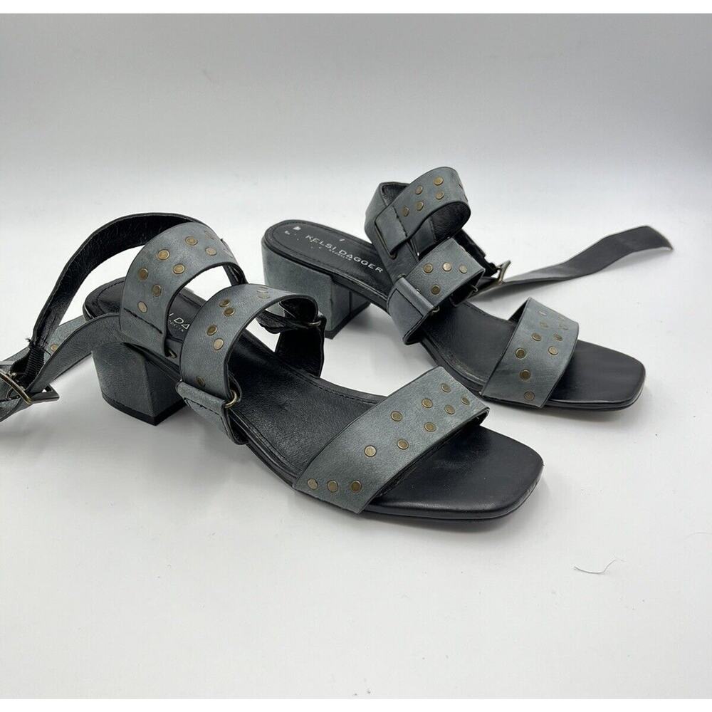 Kelsi Dagger Gray Strappy Heel Sandal 8